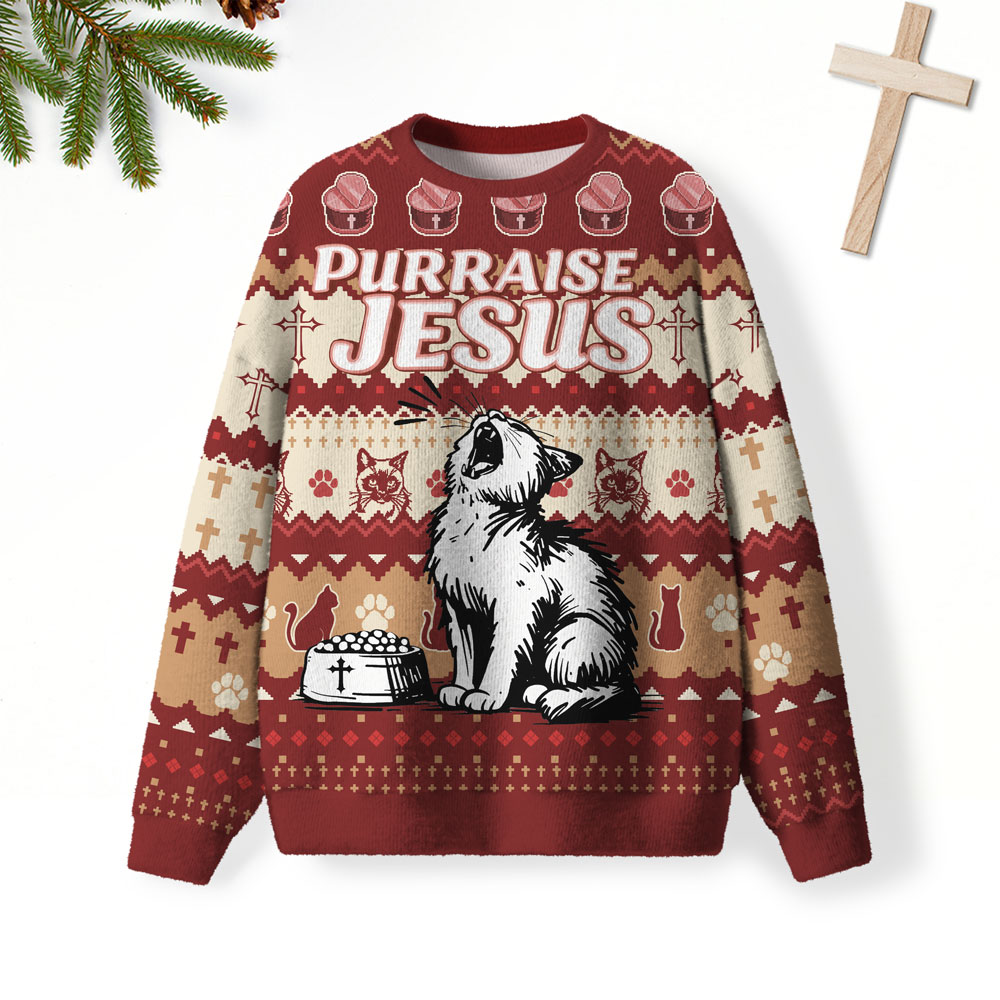 Purraise Jesus Christian Lightweight Sweater