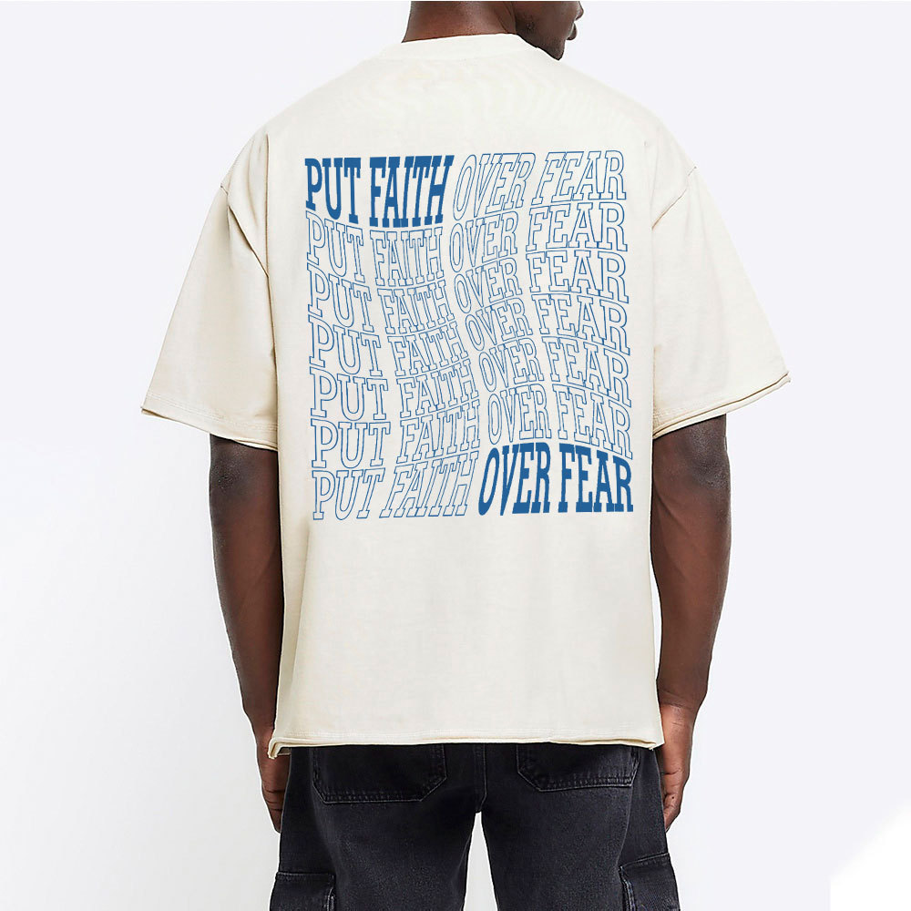 Put Faith Over Fear Christian Washed T-Shirt