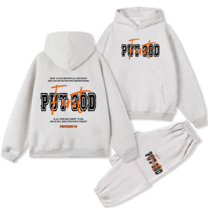 Put God First Christian Fleece Hoodie Set