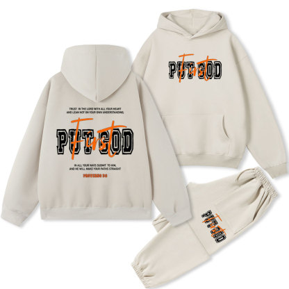Put God First Christian Fleece Hoodie Set