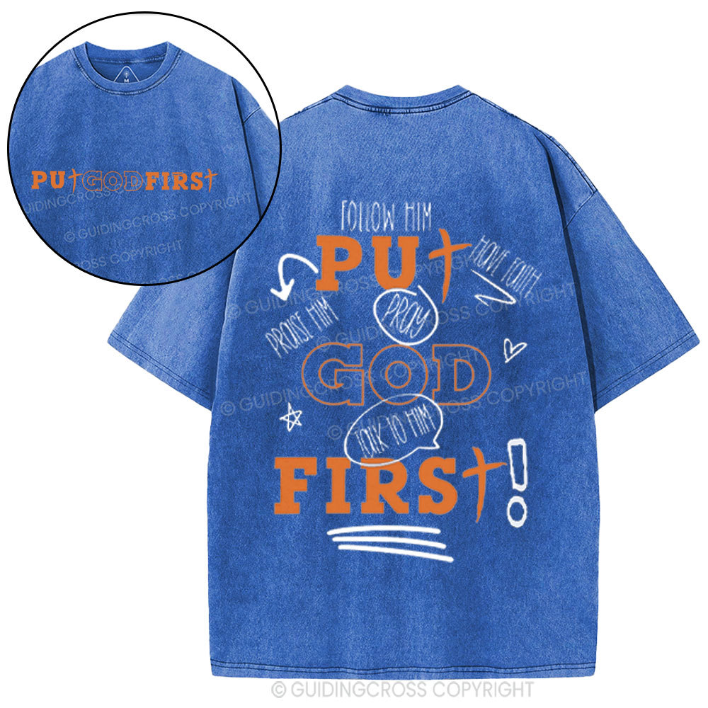 Put God First Christina Washed T-Shirt