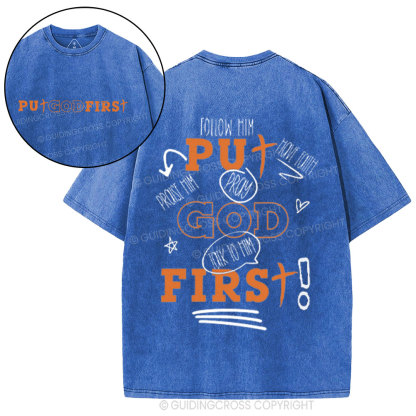 Put God First Christina Washed T-Shirt