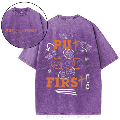 Put God First Christina Washed T-Shirt