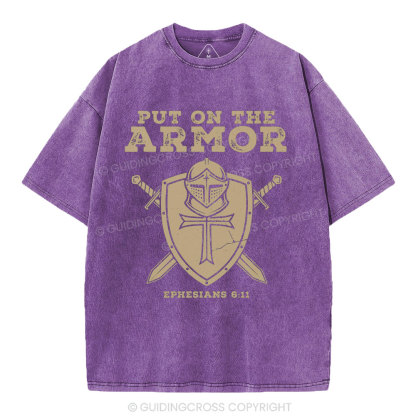 Put On The Armor Christian Washed T-Shirt