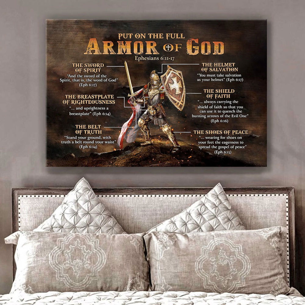Put On The Full Armor Of God DIY Christian Canvas Wall Art Sale