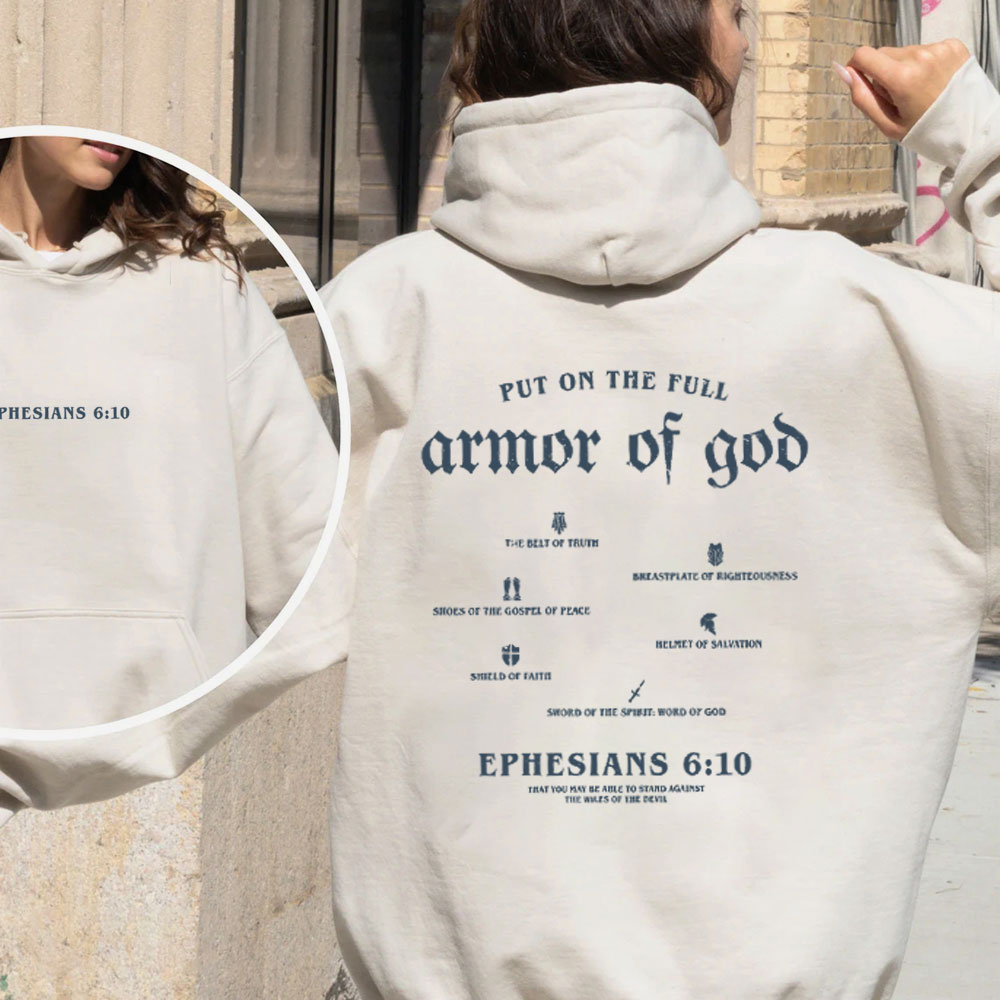 Put On The Full Armor Of God Christian Premium Fleece Hoodie Set