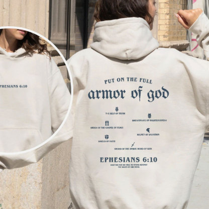 Put On The Full Armor Of God Christian Premium Fleece Hoodie Set