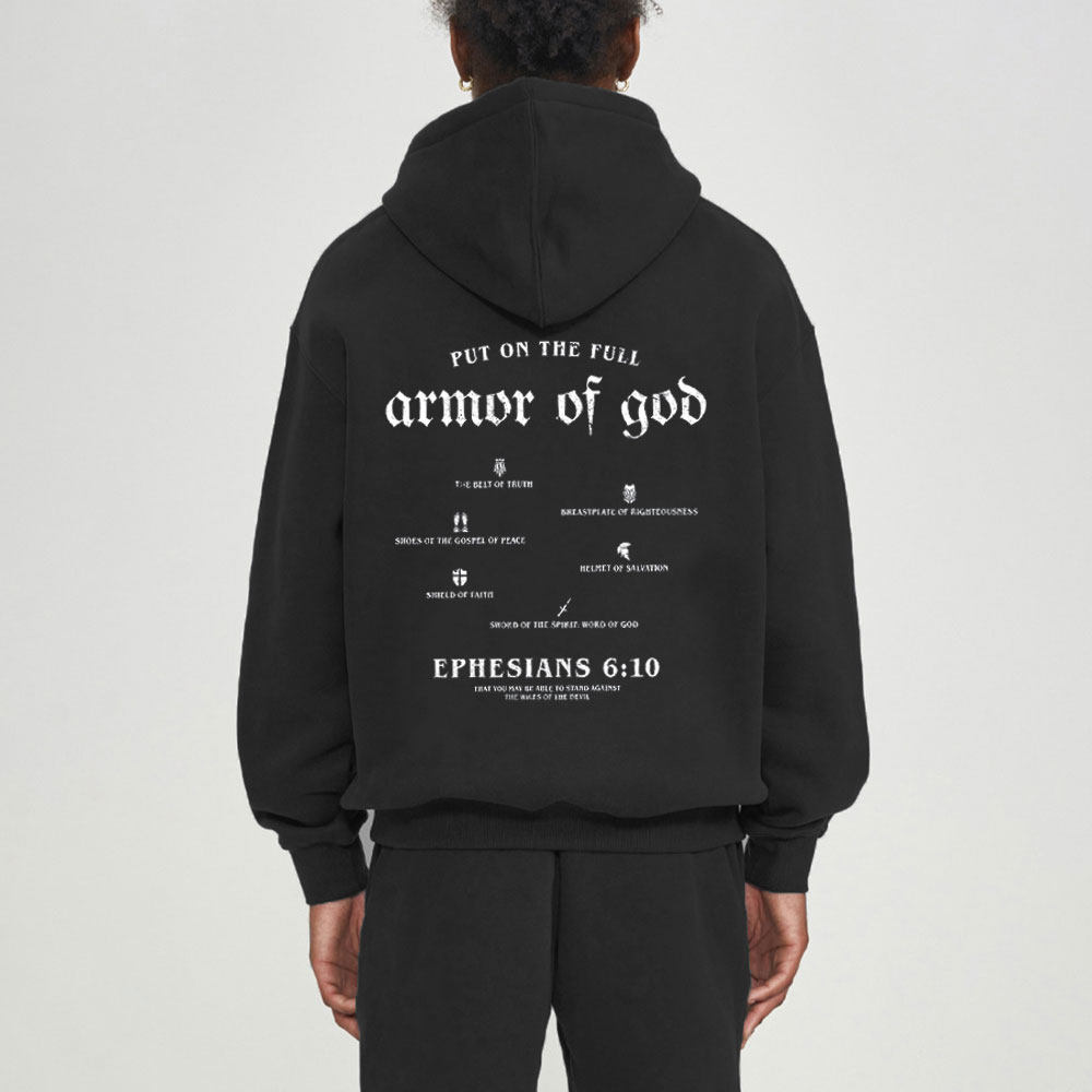 Put On The Full Armor Of God Christian Premium Fleece Hoodie Set