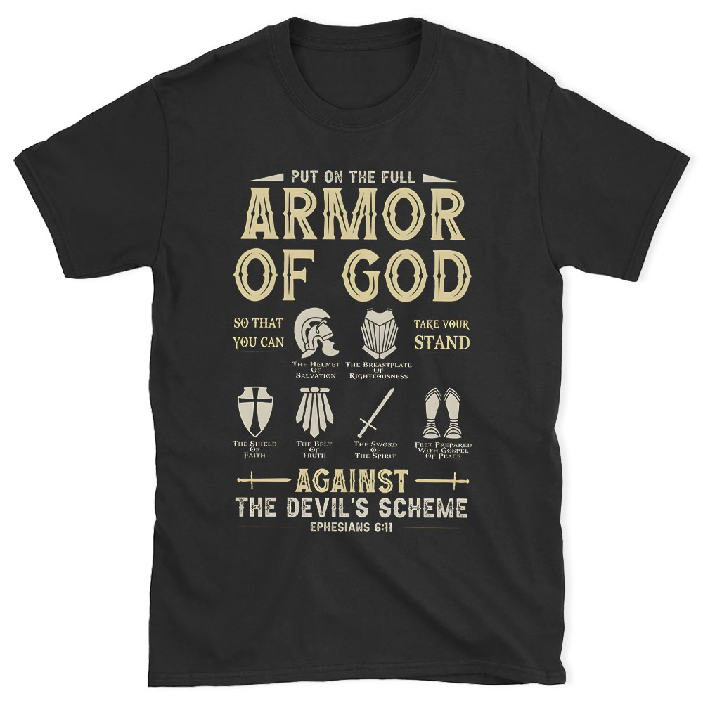 Put On The Full Armor Of God Christian Washed T-Shirt