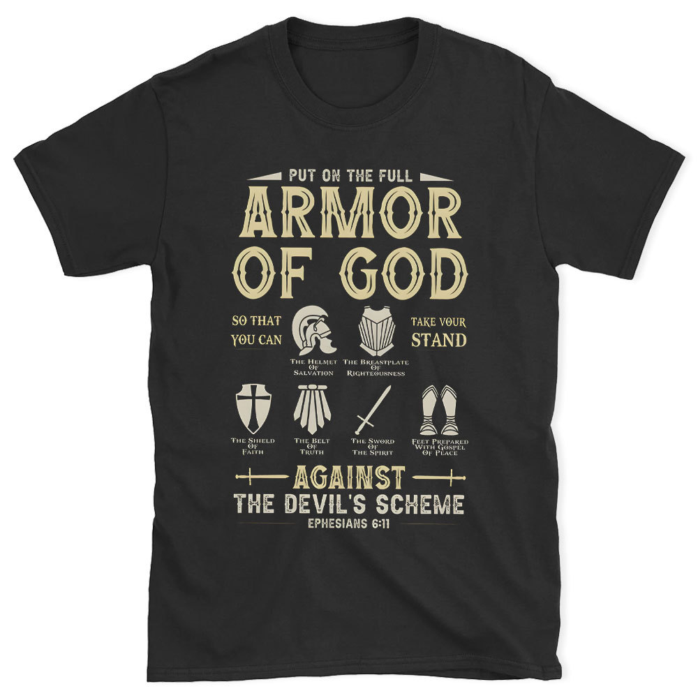 Put On The Full Armor Of God Christian Washed T-Shirt