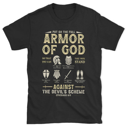 Put On The Full Armor Of God Christian Washed T-Shirt