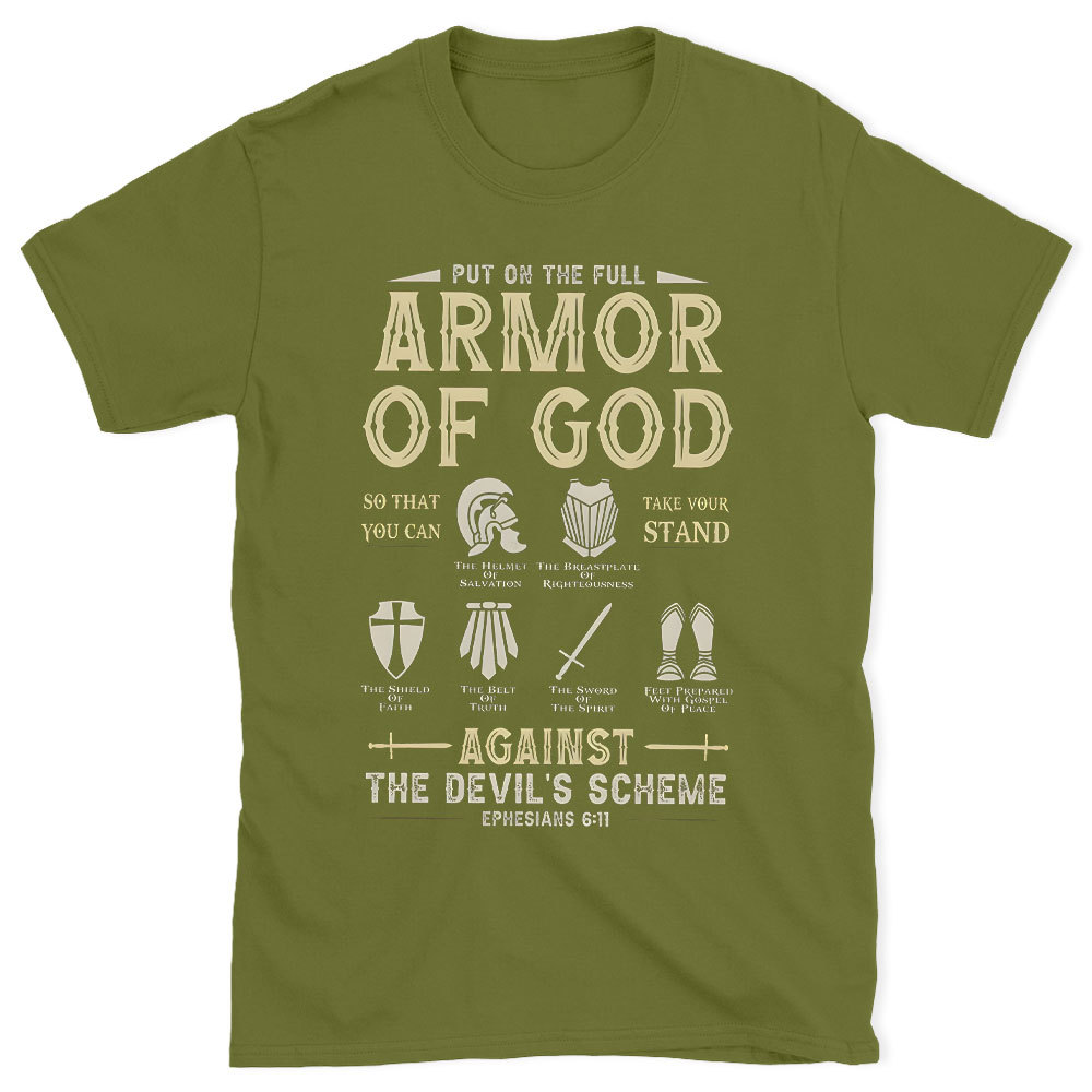 Put On The Full Armor Of God Christian Washed T-Shirt
