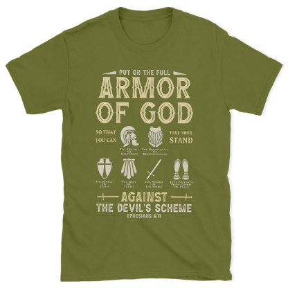 Put On The Full Armor Of God Christian Washed T-Shirt