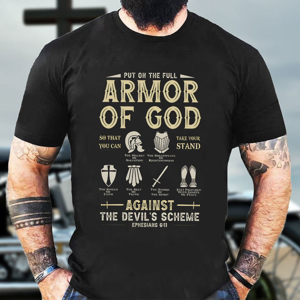 Put On The Full Armor Of God Christian Washed T-Shirt
