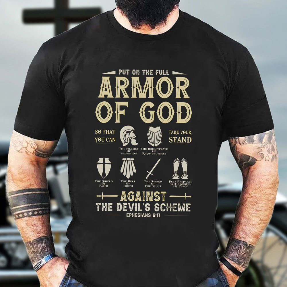 Put On The Full Armor Of God Christian Washed T-Shirt