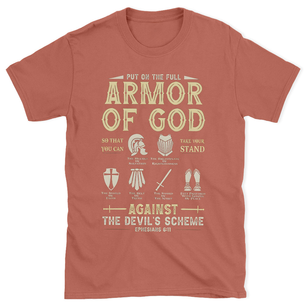 Put On The Full Armor Of God Christian Washed T-Shirt
