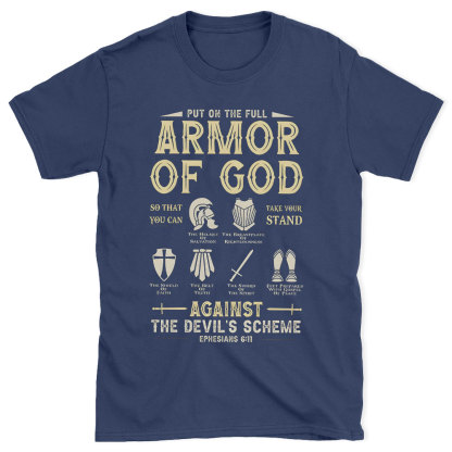 Put On The Full Armor Of God Christian Washed T-Shirt