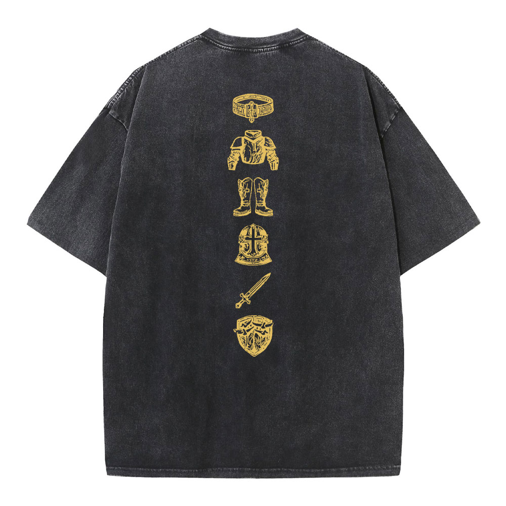 Put On The Full Armor Of God Christian Washed T-Shirt