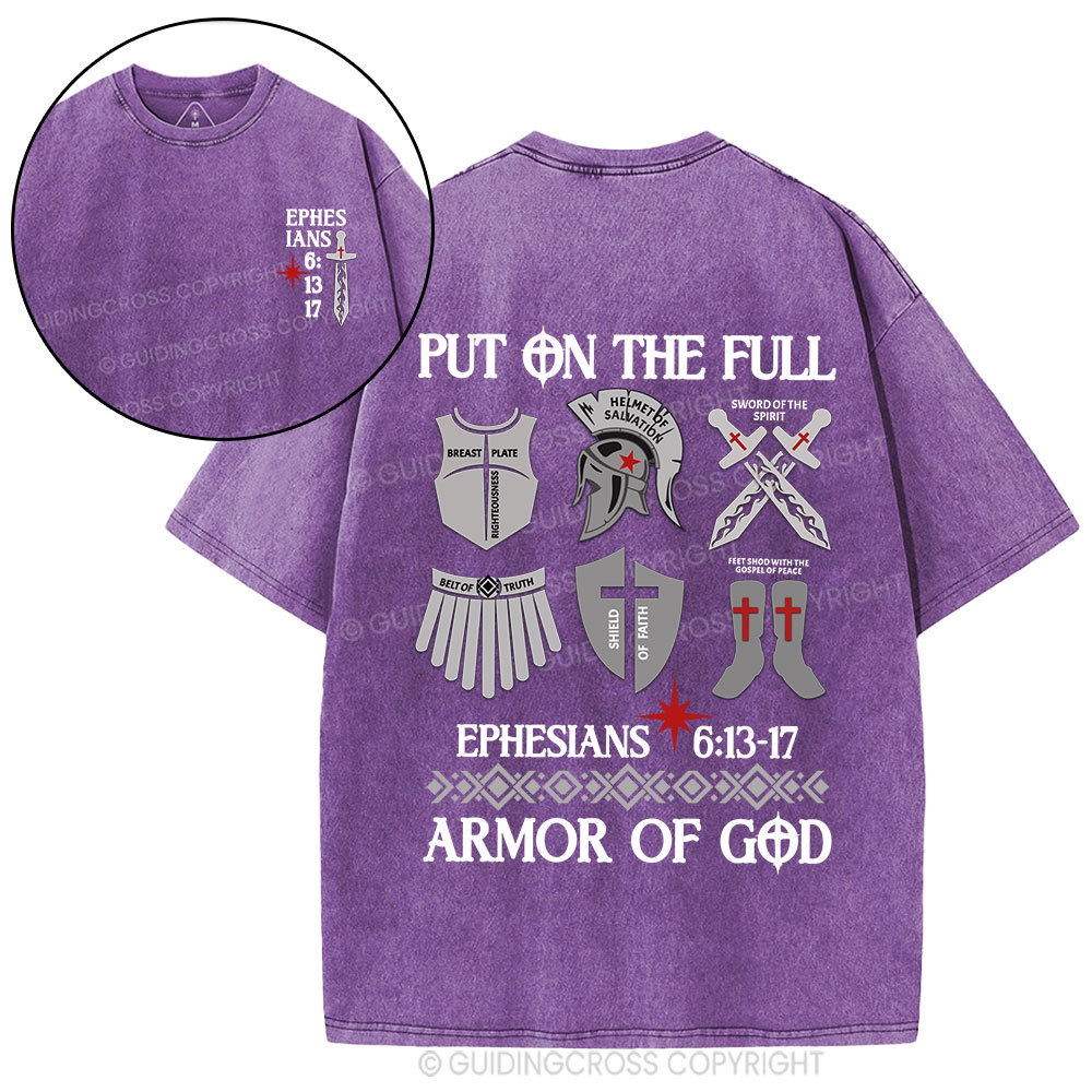 Put On The Full Armor Of God Christian Washed T-Shirt