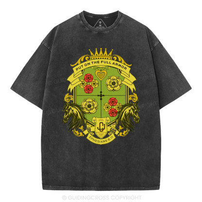 Put On The Full Armor Of God Christian Washed T-Shirt