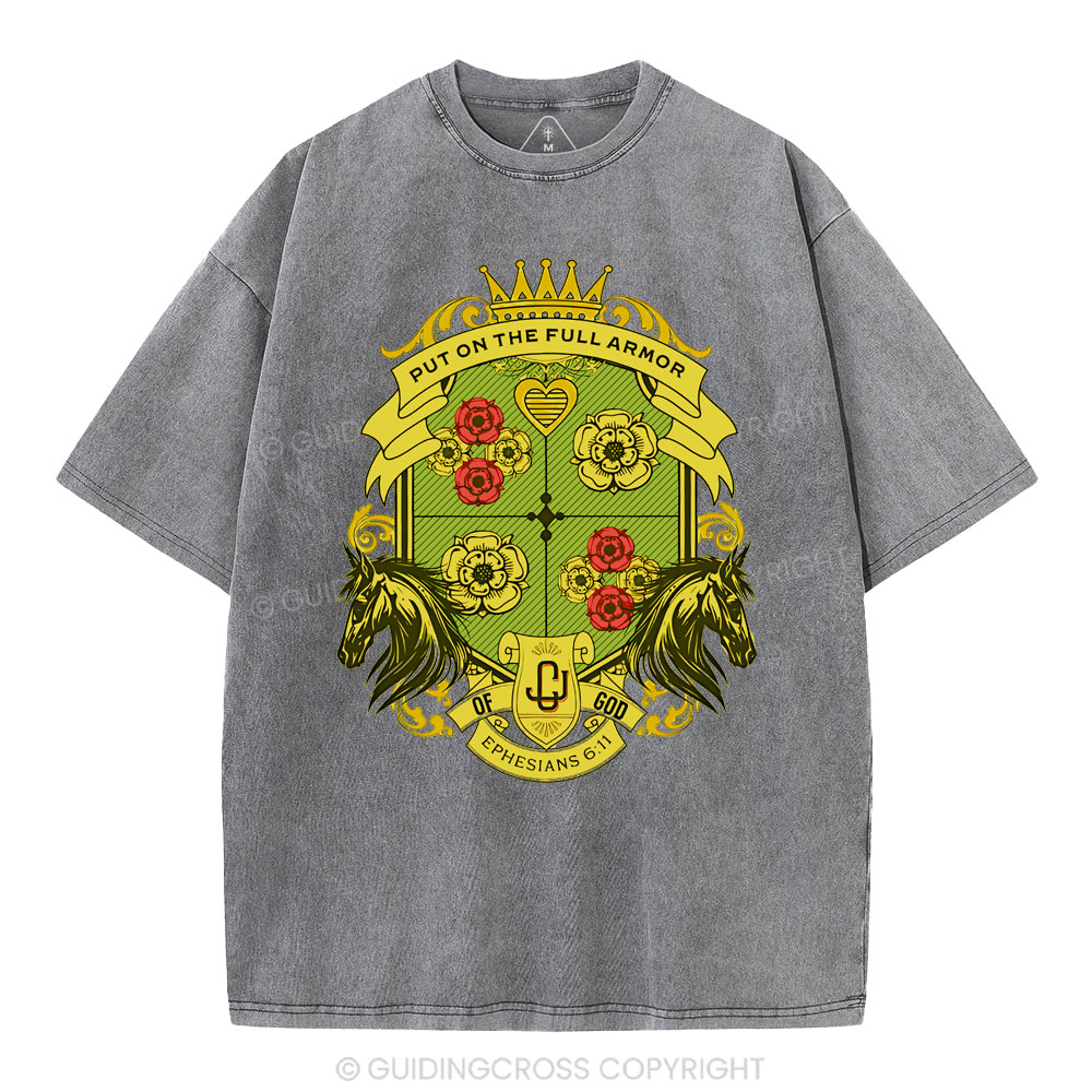 Put On The Full Armor Of God Christian Washed T-Shirt