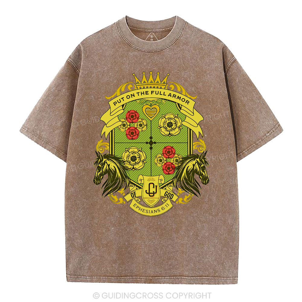 Put On The Full Armor Of God Christian Washed T-Shirt