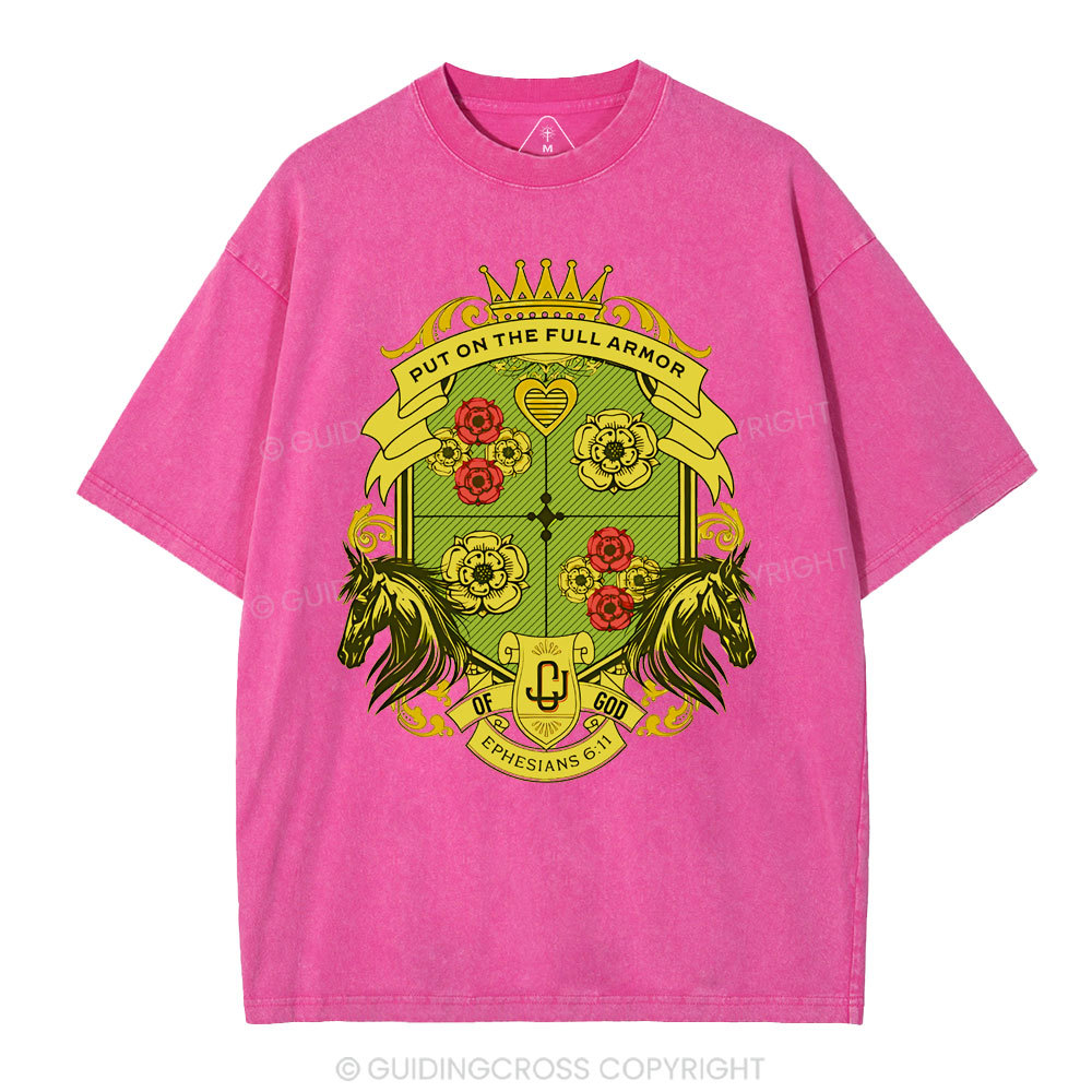 Put On The Full Armor Of God Christian Washed T-Shirt