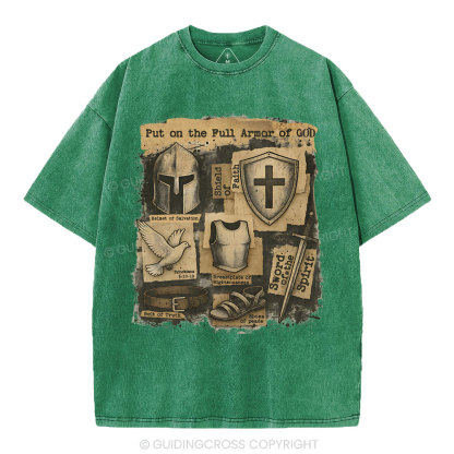 Put On The Full Armor Of God Christian Washed T-Shirt