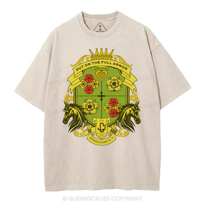 Put On The Full Armor Of God Christian Washed T-Shirt