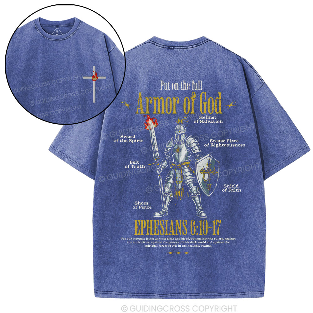 Put On The Full Christian Washed T-Shirt