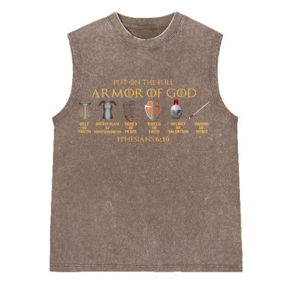 Put On The Full Of Armor Of God Christian Sleeveless Tee