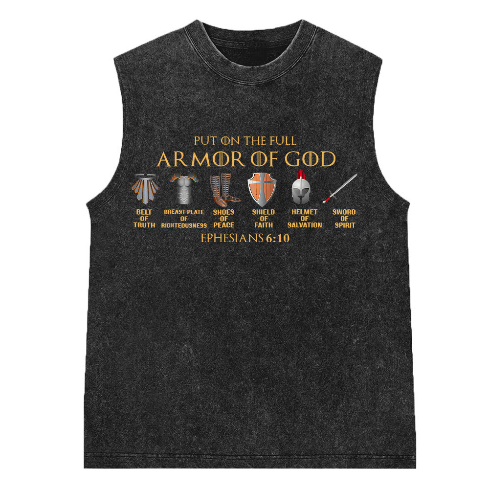 Put On The Full Of Armor Of God Christian Sleeveless Tee