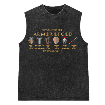 Put On The Full Of Armor Of God Christian Sleeveless Tee