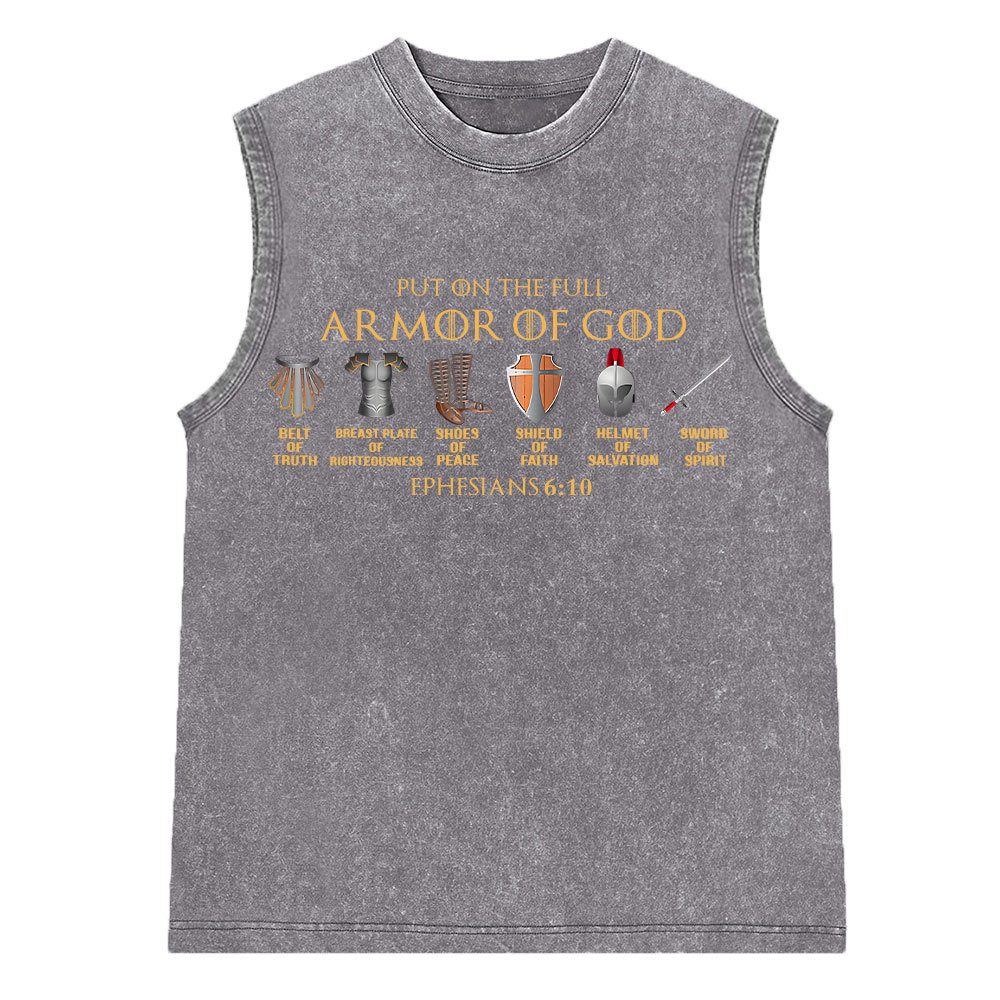 Put On The Full Of Armor Of God Christian Sleeveless Tee