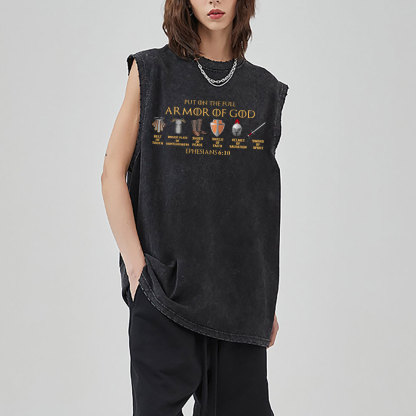 Put On The Full Of Armor Of God Christian Sleeveless Tee
