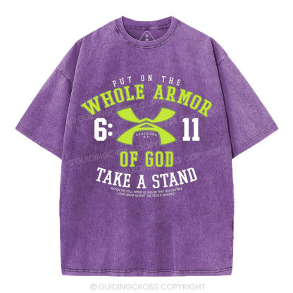 Put On The Whole Armor Christian Washed T-Shirt