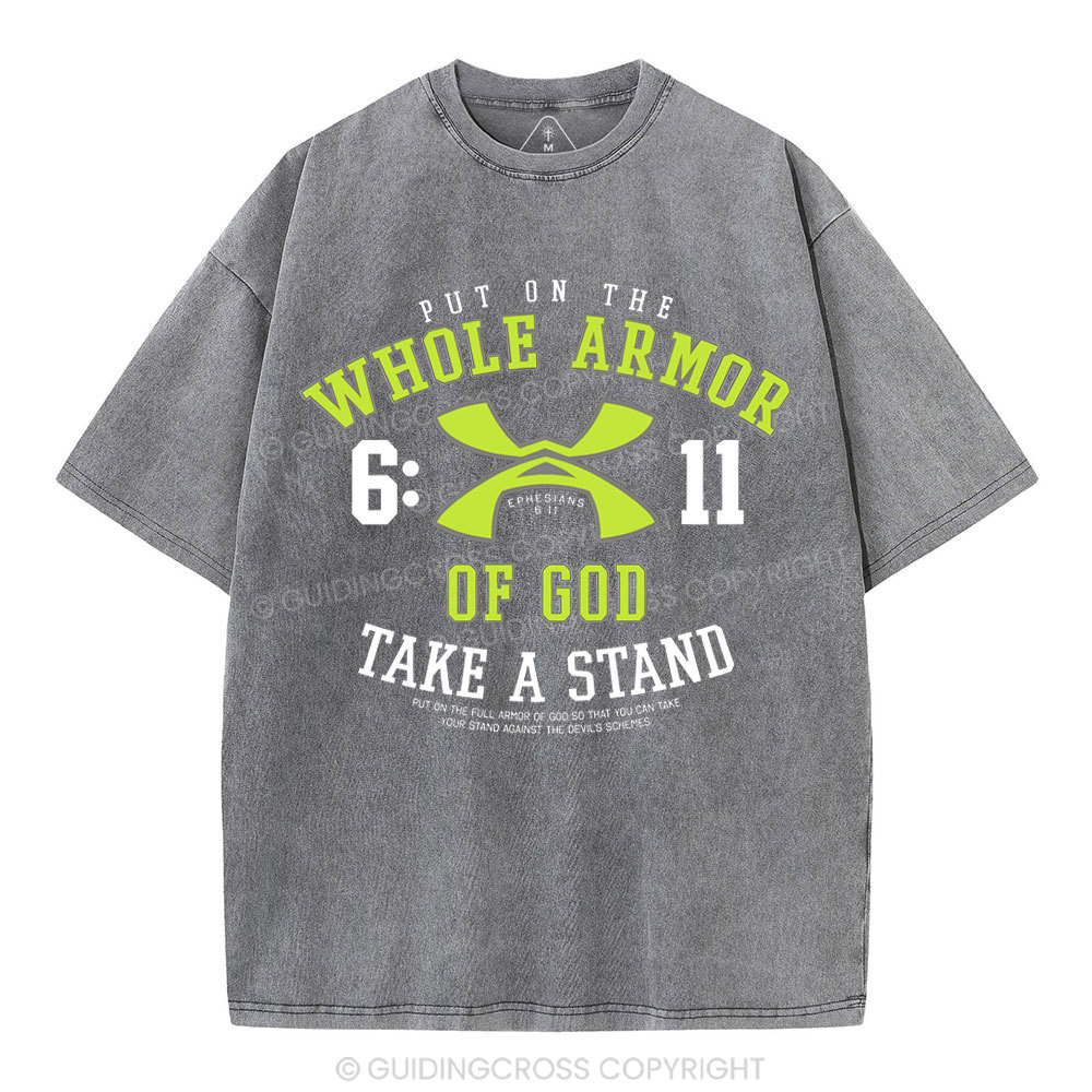 Put On The Whole Armor Christian Washed T-Shirt