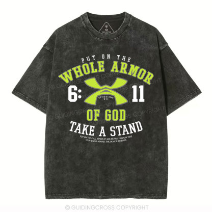 Put On The Whole Armor Christian Washed T-Shirt