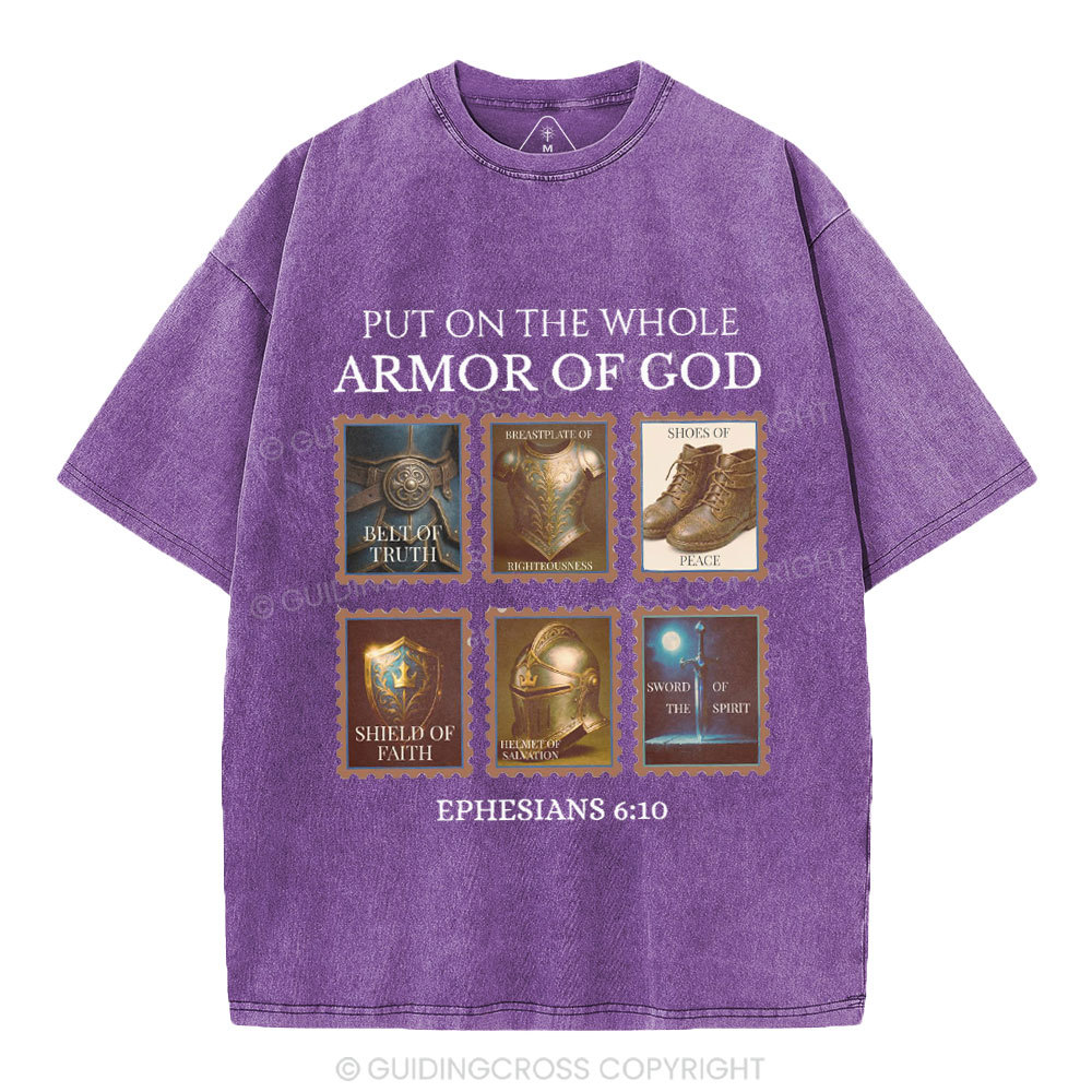 Put On The Whole Armor Of God Christian Washed T-Shirt