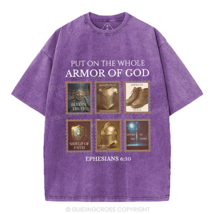 Put On The Whole Armor Of God Christian Washed T-Shirt