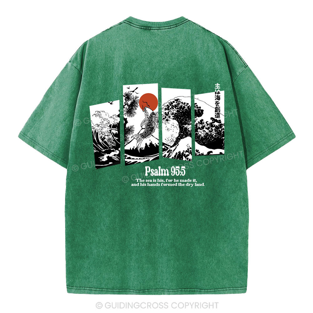 The Sea Is His Christian Washed T-Shirt