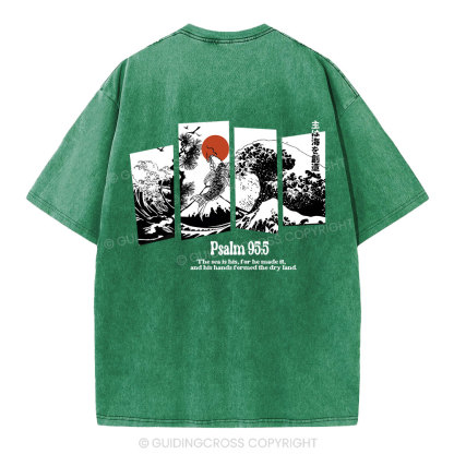 The Sea Is His Christian Washed T-Shirt