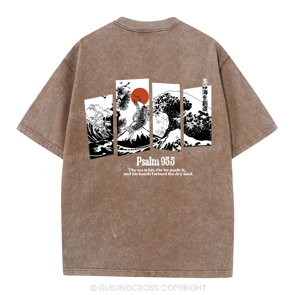 The Sea Is His Christian Washed T-Shirt