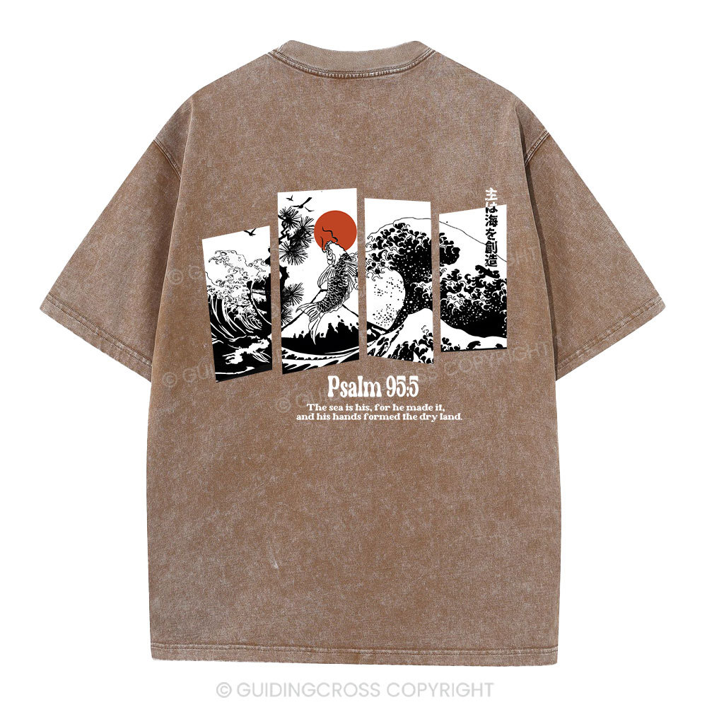 The Sea Is His Christian Washed T-Shirt