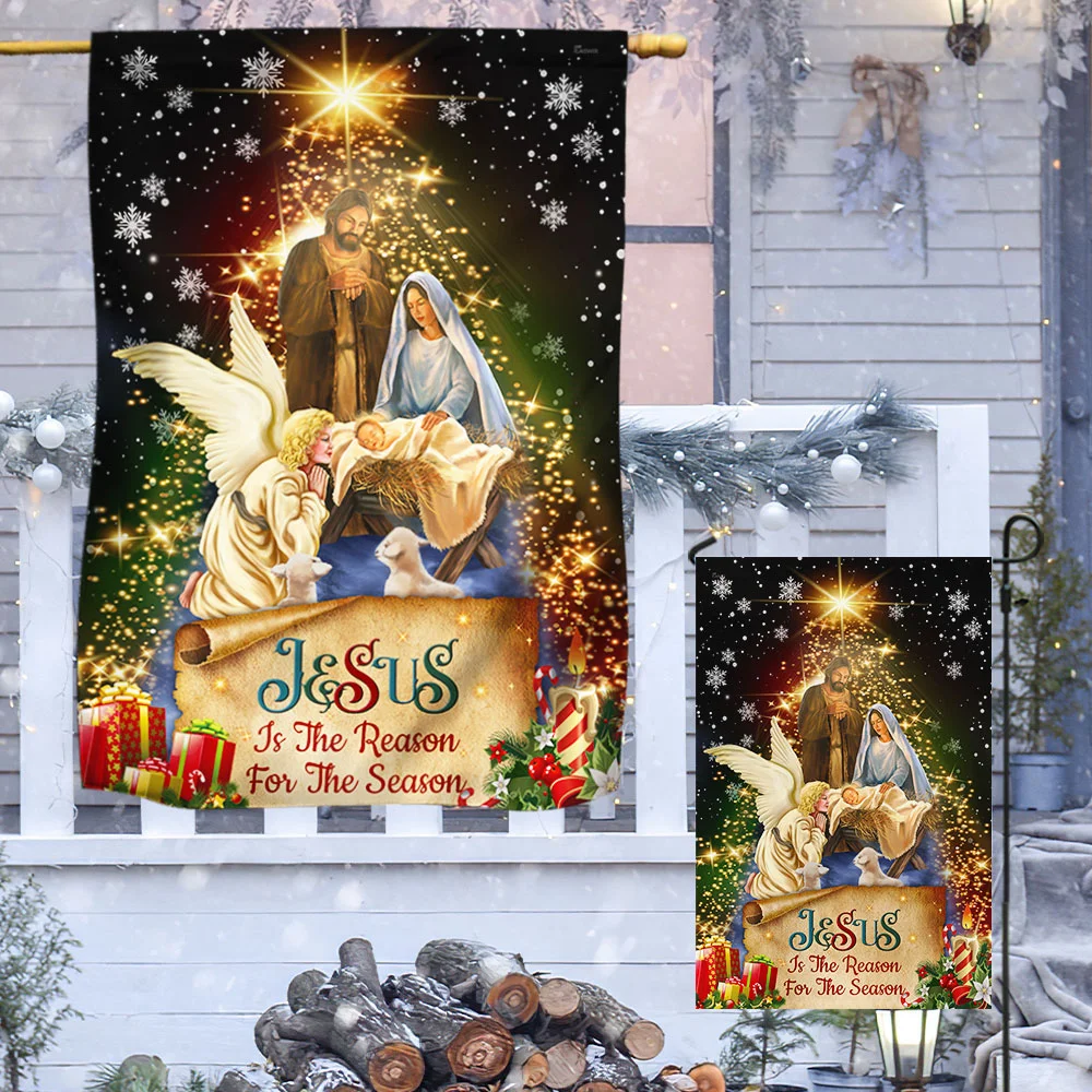 Jesus Is The Reason For The Season Christmas Christian Flag
