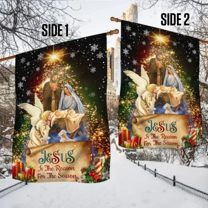 Jesus Is The Reason For The Season Christmas Christian Flag