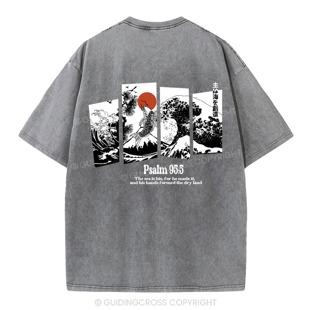 The Sea Is His Christian Washed T-Shirt