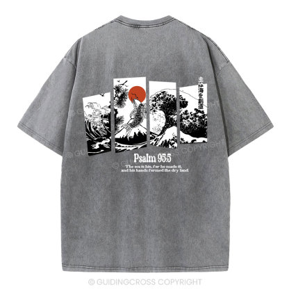 The Sea Is His Christian Washed T-Shirt