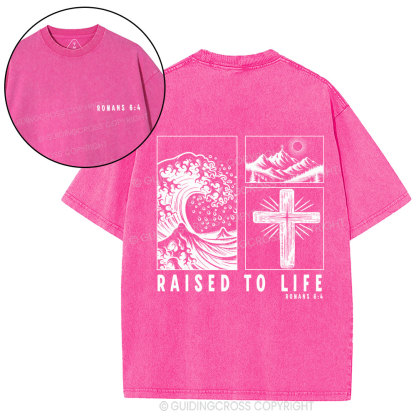 Raised To Life Christian Washed T-Shirt