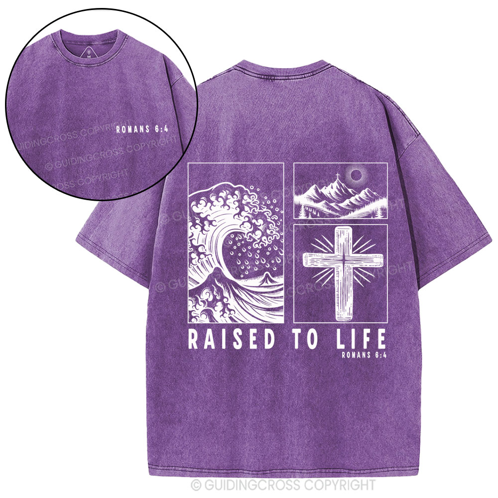 Raised To Life Christian Washed T-Shirt